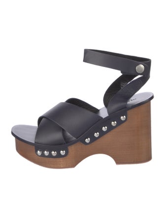 Rag & Bone Leather Studded Accents Slingback Sandals
