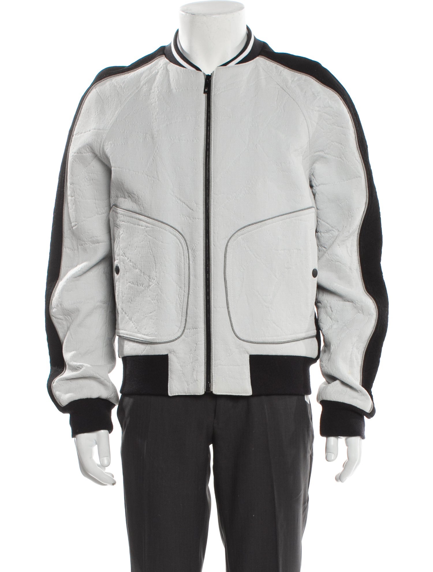Rag & Bone Colorblock Pattern Bomber Jacket