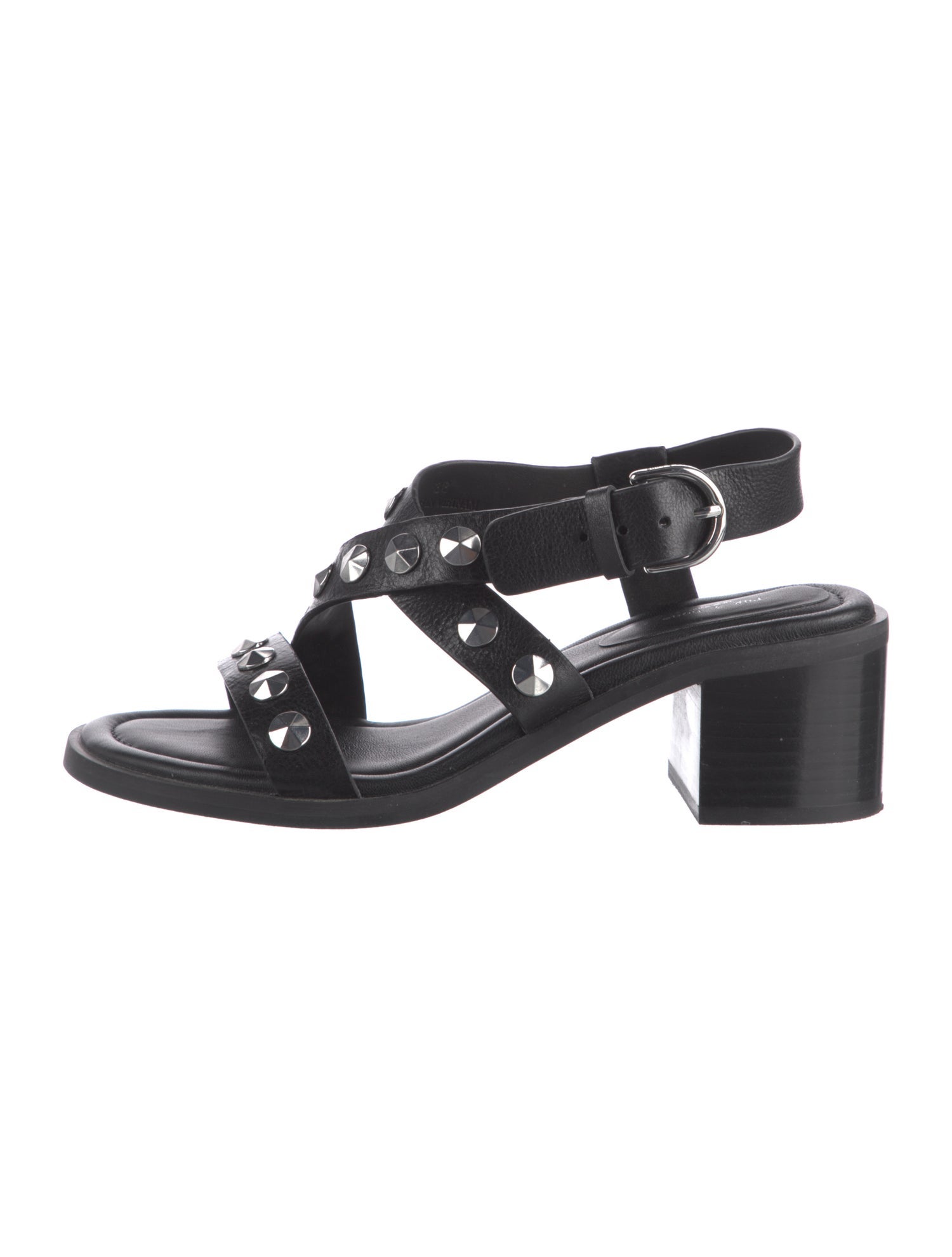 Rag & Bone Leather Studded Accents Slingback Sandals