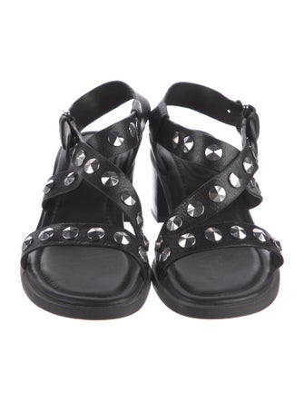 Rag & Bone Leather Studded Accents Slingback Sandals