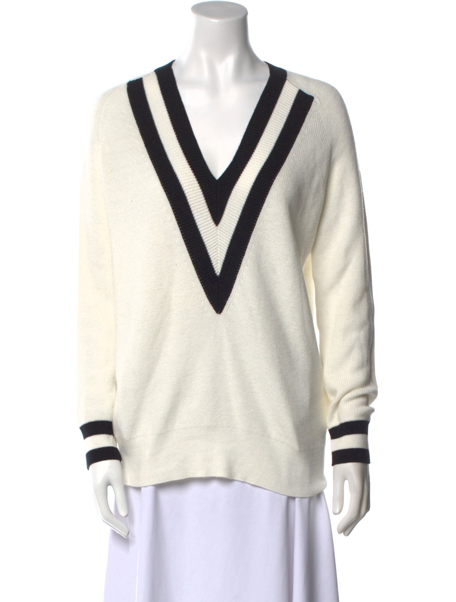 Rag & Bone Striped V-Neck Sweater