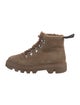 Rag & Bone Suede Fur Trim Combat Boots