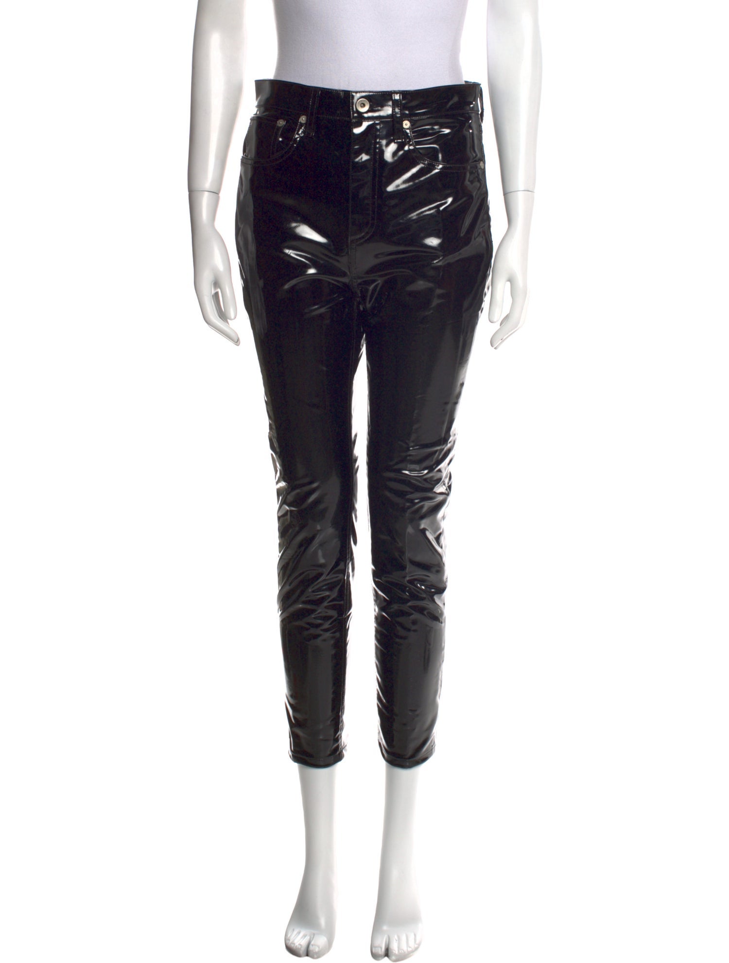 Rag & Bone Patent Leather Straight Leg Pants