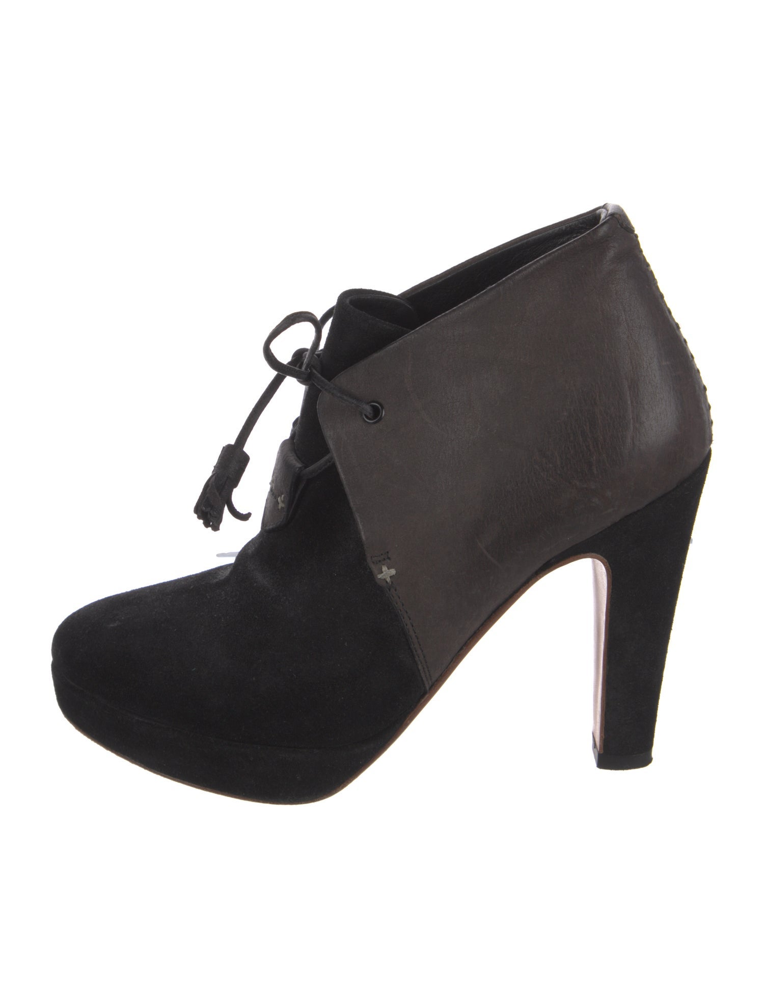 Rag & Bone Leather Tassel Accents Lace-Up Boots
