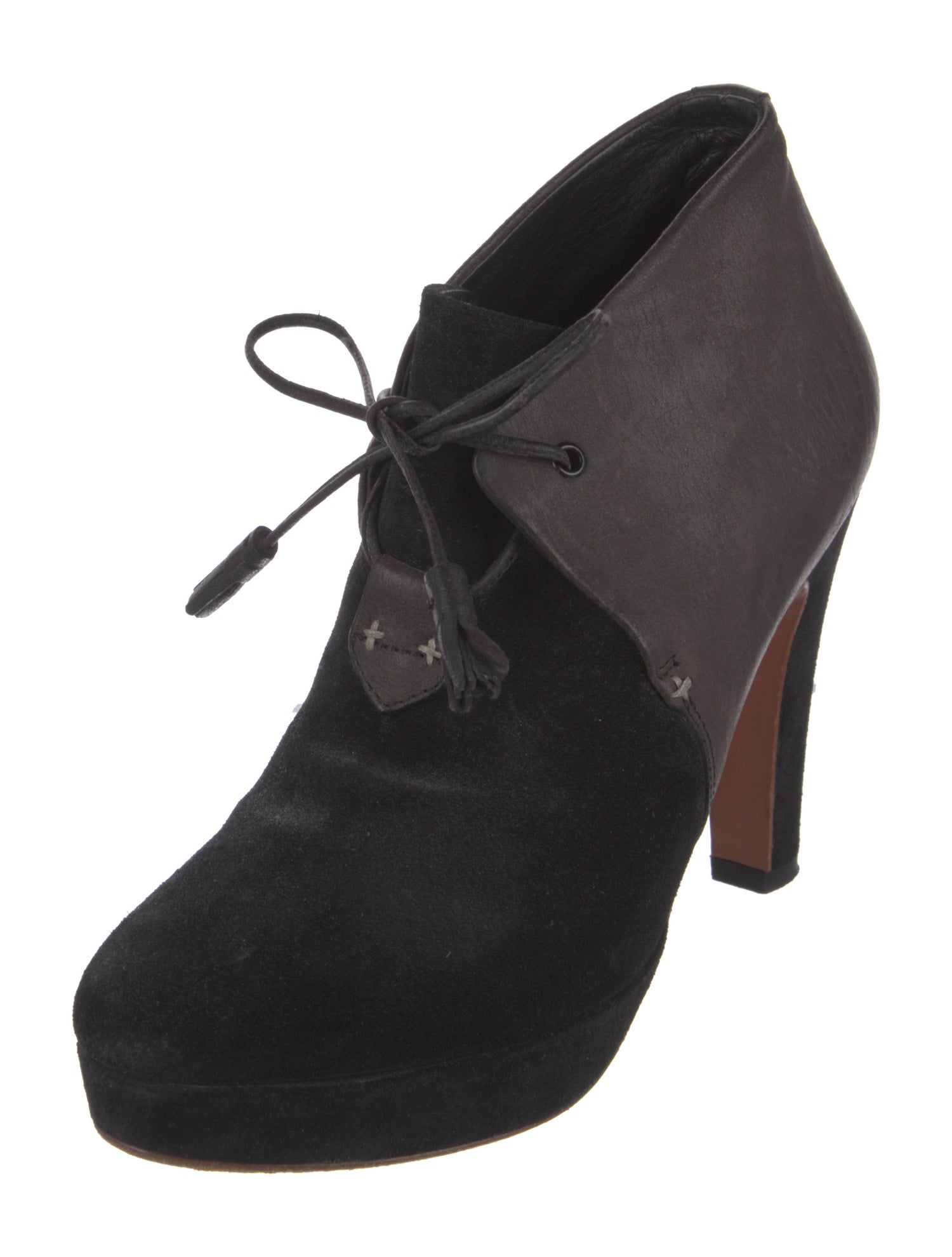 Rag & Bone Leather Tassel Accents Lace-Up Boots