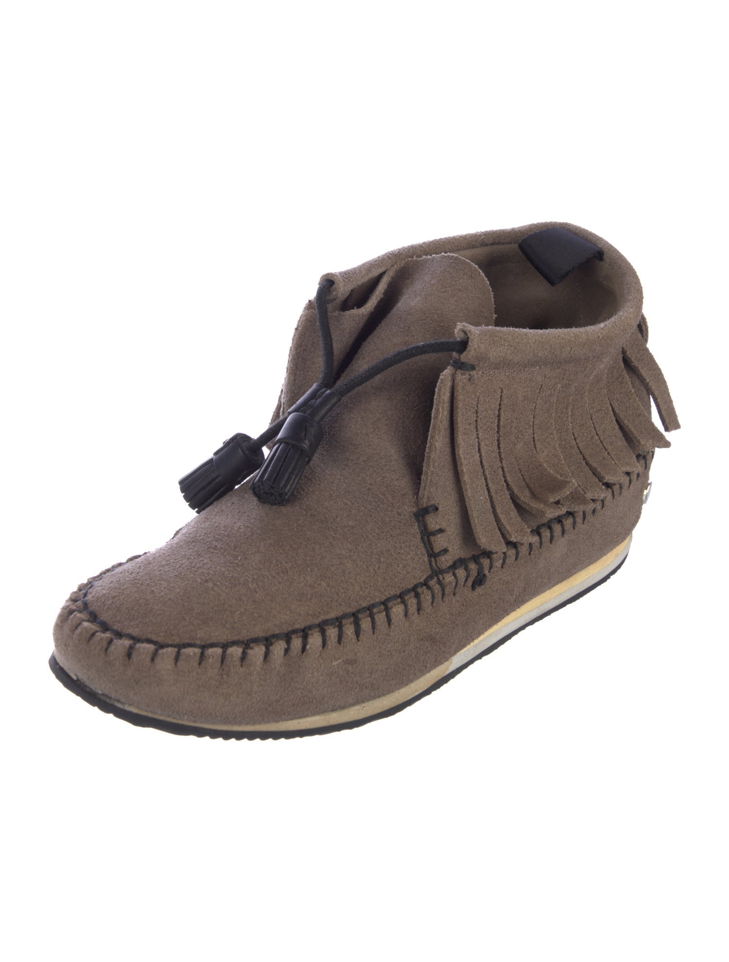 Rag & Bone Suede Tassel Accents Lace-Up Boots