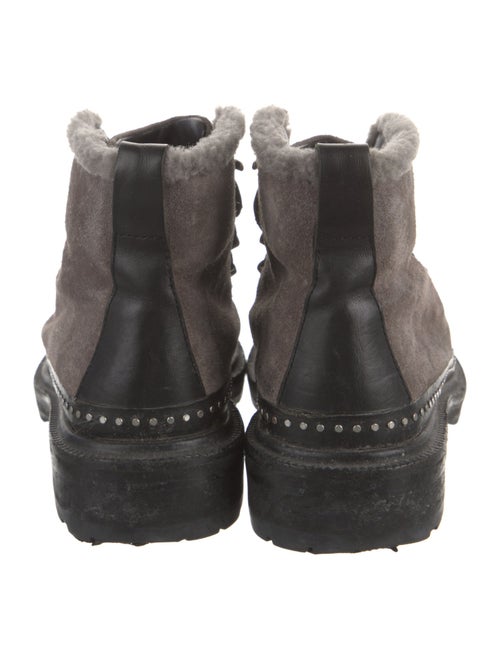 Rag & Bone Suede Colorblock Pattern Combat Boots