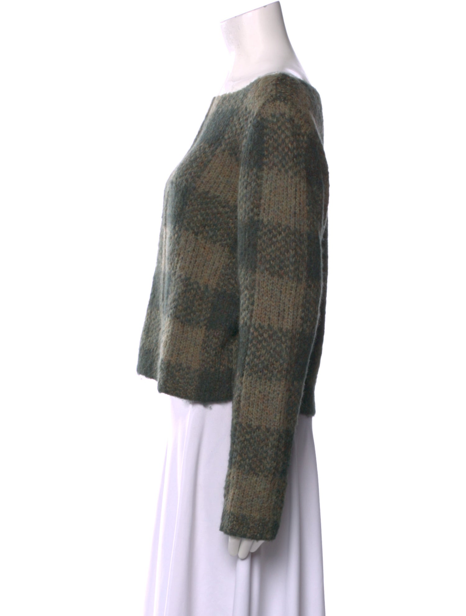 Rag & Bone Plaid Print Bateau Neckline Sweater