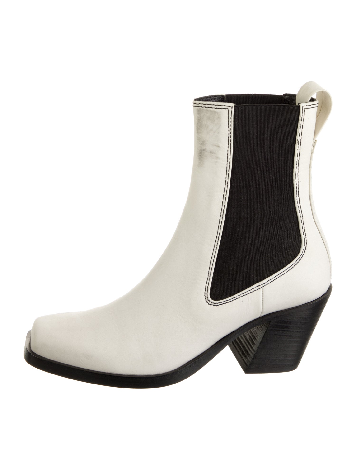 Rag & Bone Leather Colorblock Pattern Chelsea Boots