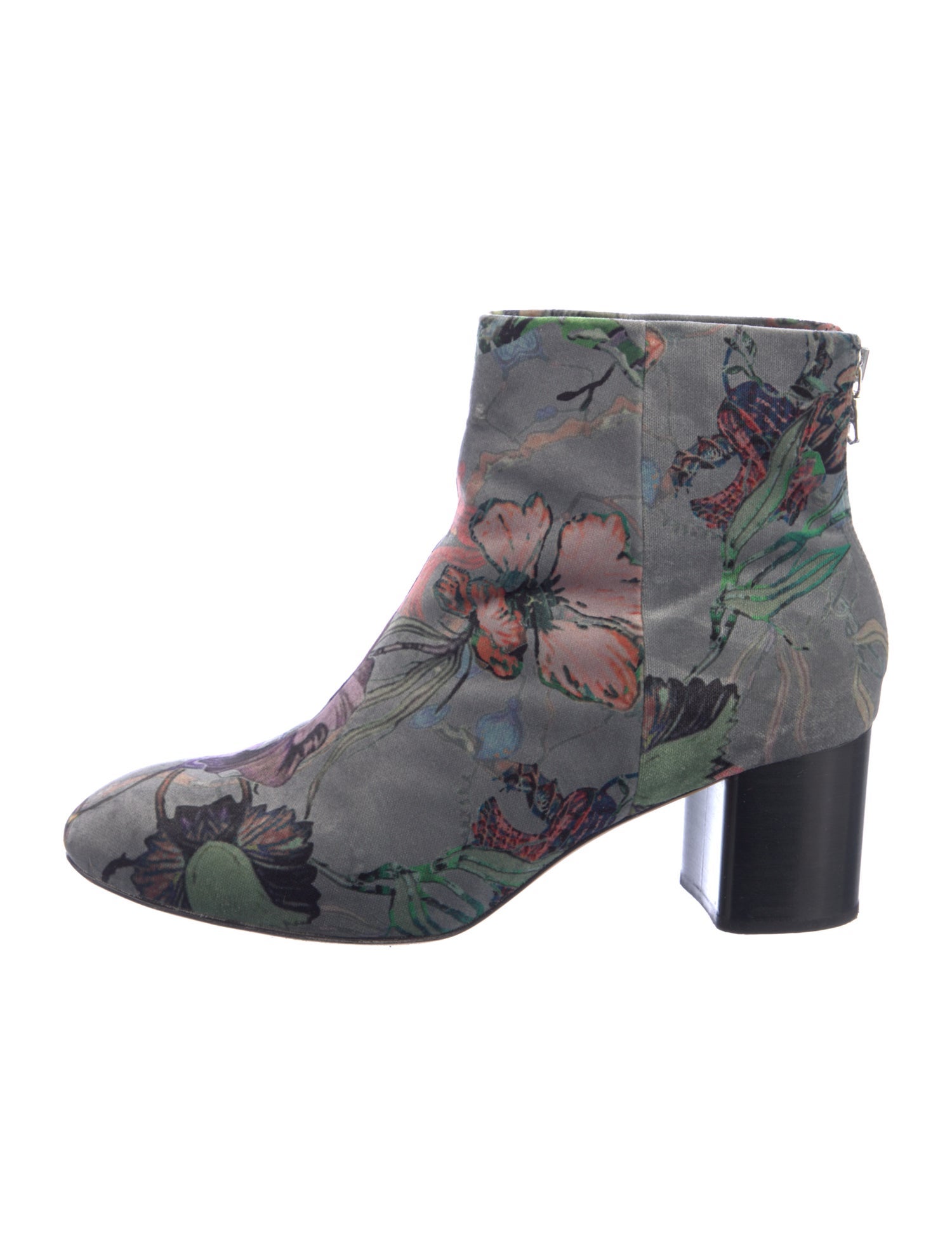 Rag & Bone Velvet Floral Print Boots