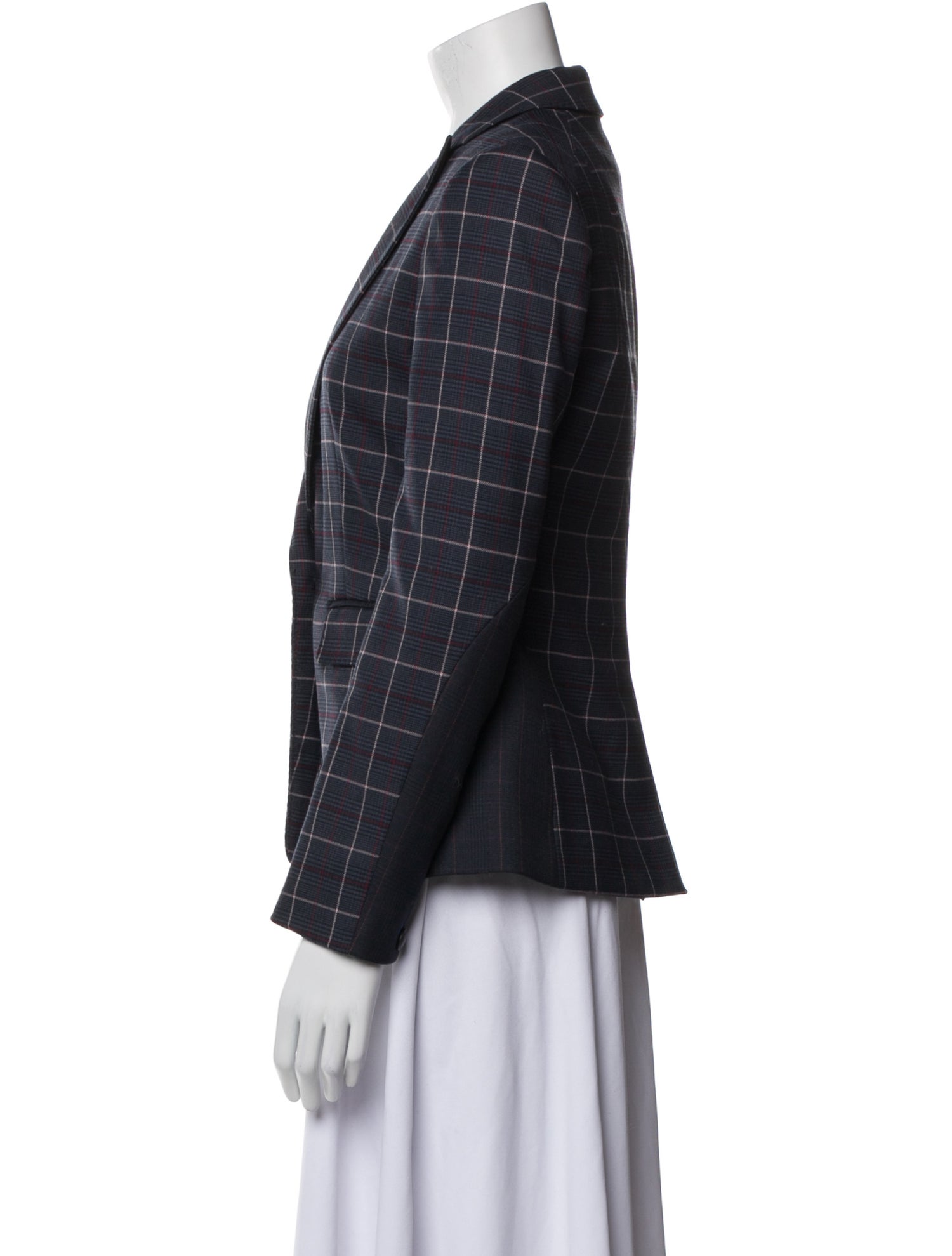 Rag & Bone Wool Plaid Print Blazer