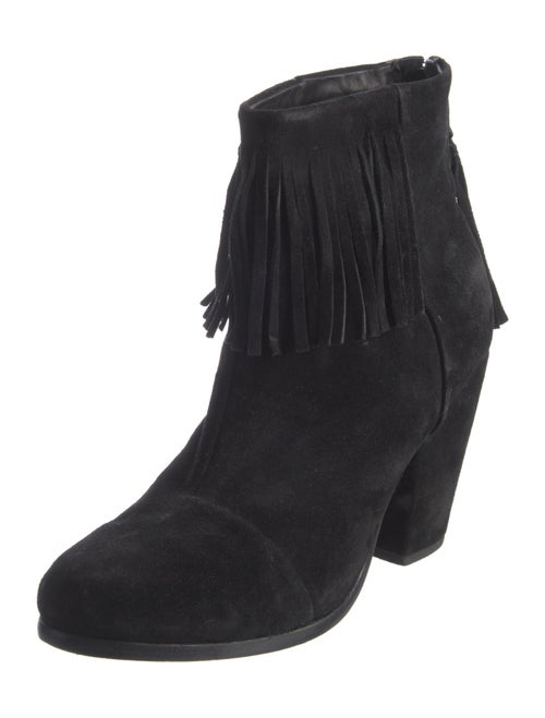Rag & Bone Suede Fringe Trim Accent Western Boots