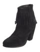 Rag & Bone Suede Fringe Trim Accent Western Boots