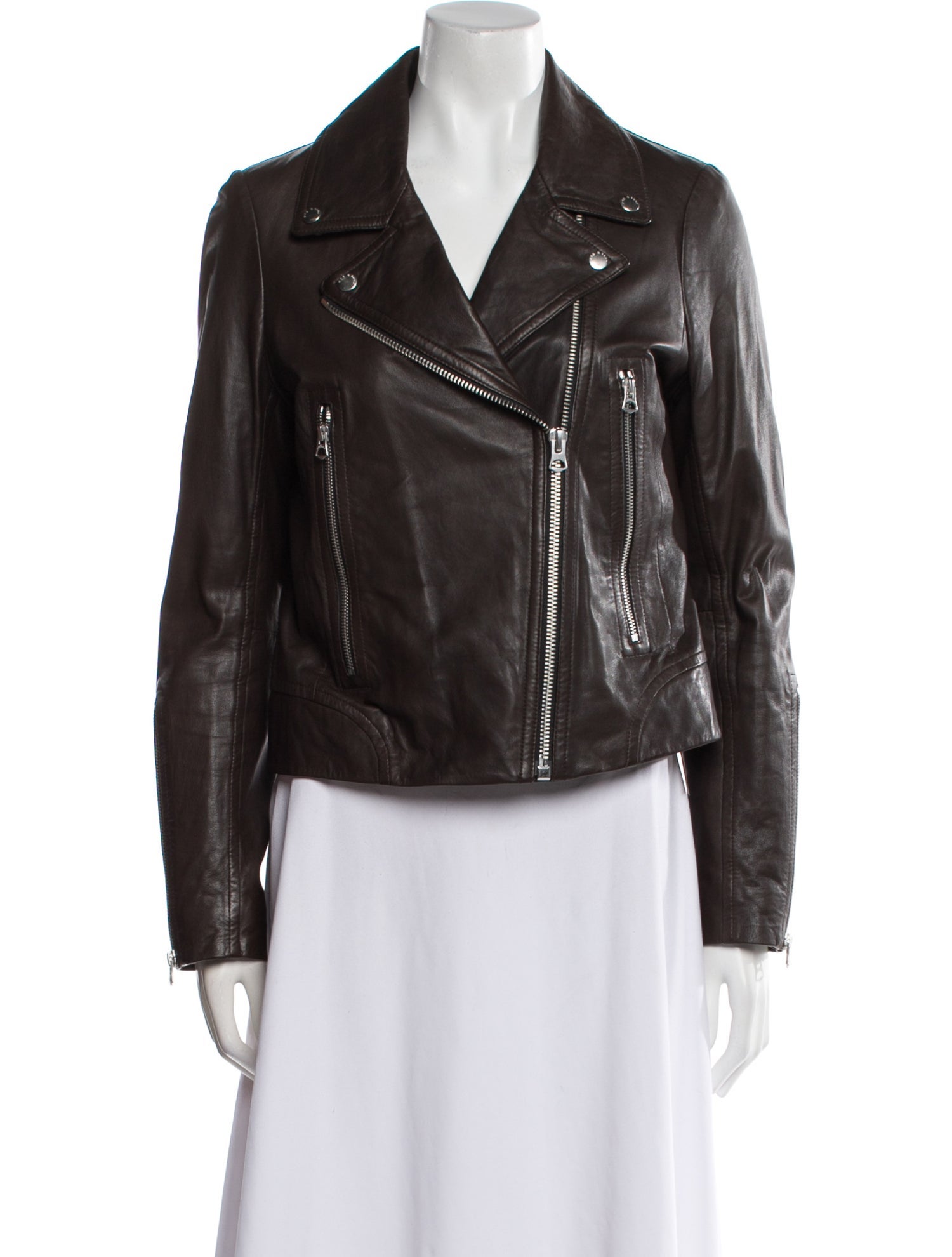 Rag & Bone Lamb Leather Biker Jacket