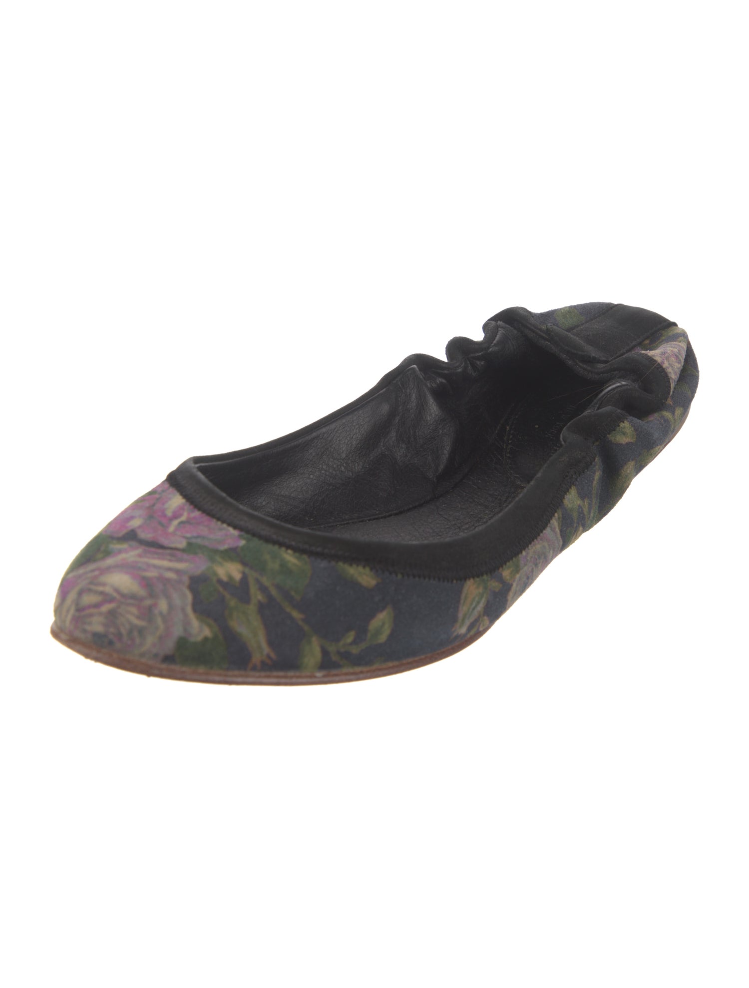 Rag & Bone Leather Floral Print Flats