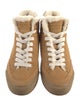 Rag & Bone Suede Fur Trim Wedge Sneakers