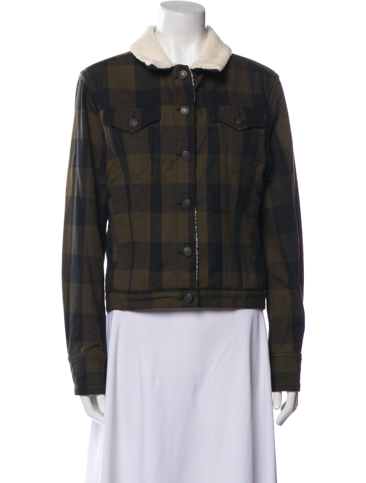 Rag & Bone Plaid Print Biker Jacket