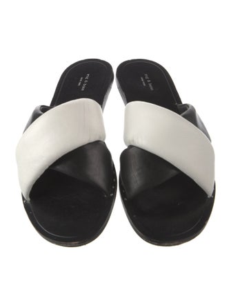 Rag & Bone Leather Studded Accents Slides
