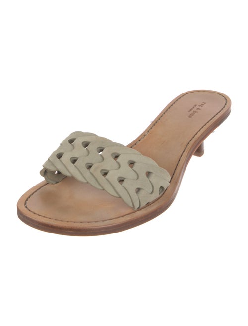 Rag & Bone Suede Braided Accents Slides