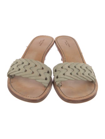 Rag & Bone Suede Braided Accents Slides