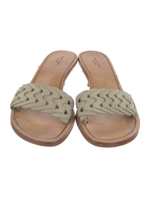 Rag & Bone Suede Braided Accents Slides