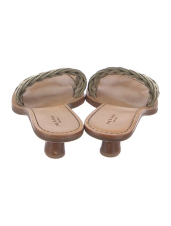 Rag & Bone Suede Braided Accents Slides