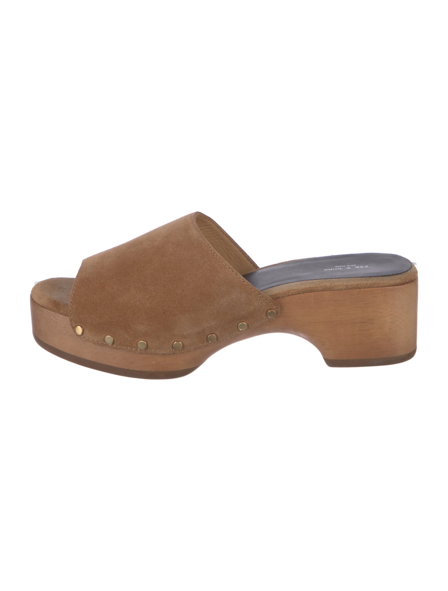 Rag & Bone Suede Studded Accents Slides