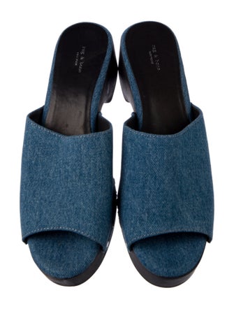 Rag & Bone Denim Studded Accents Slides