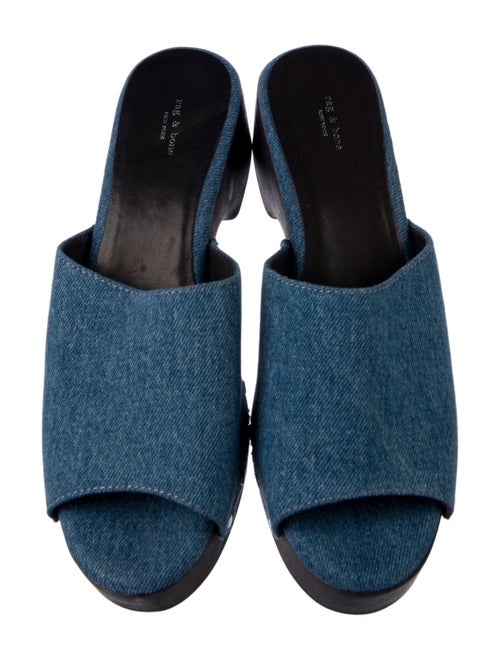 Rag & Bone Denim Studded Accents Slides