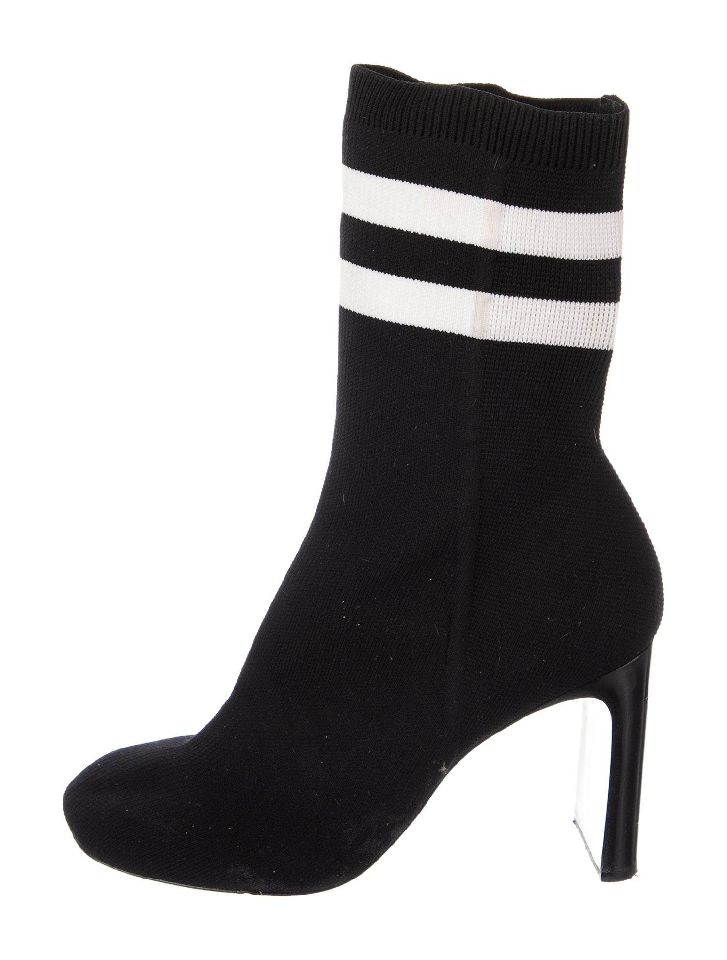 Rag & Bone Colorblock Pattern Leather Trim Embellishment Sock Boots