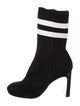 Rag & Bone Colorblock Pattern Leather Trim Embellishment Sock Boots