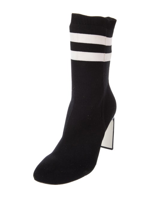 Rag & Bone Colorblock Pattern Leather Trim Embellishment Sock Boots