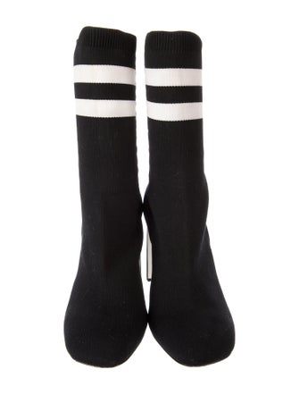 Rag & Bone Colorblock Pattern Leather Trim Embellishment Sock Boots