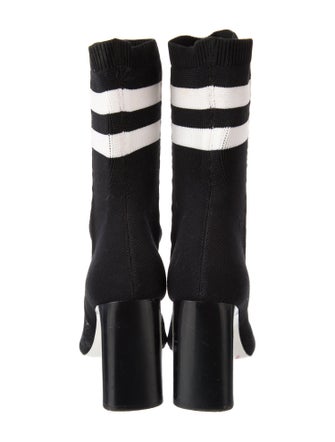 Rag & Bone Colorblock Pattern Leather Trim Embellishment Sock Boots