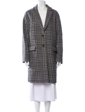 Rag & Bone Wool Plaid Print Coat