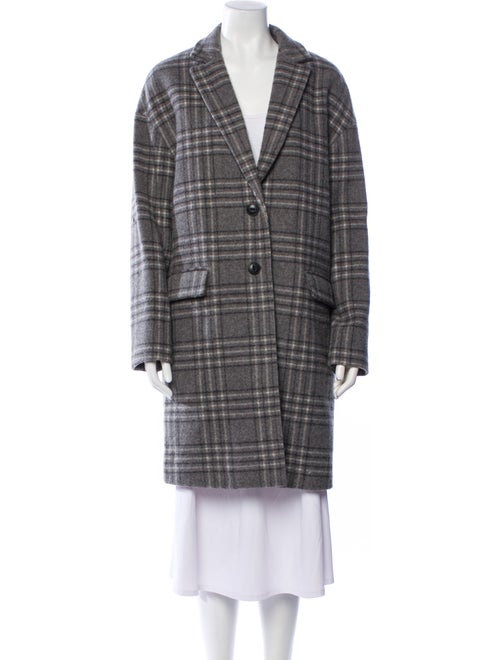 Rag & Bone Wool Plaid Print Coat