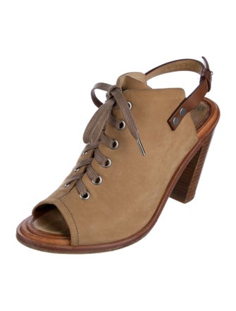 Rag & Bone Nubuck Animal Print Slingback Pumps