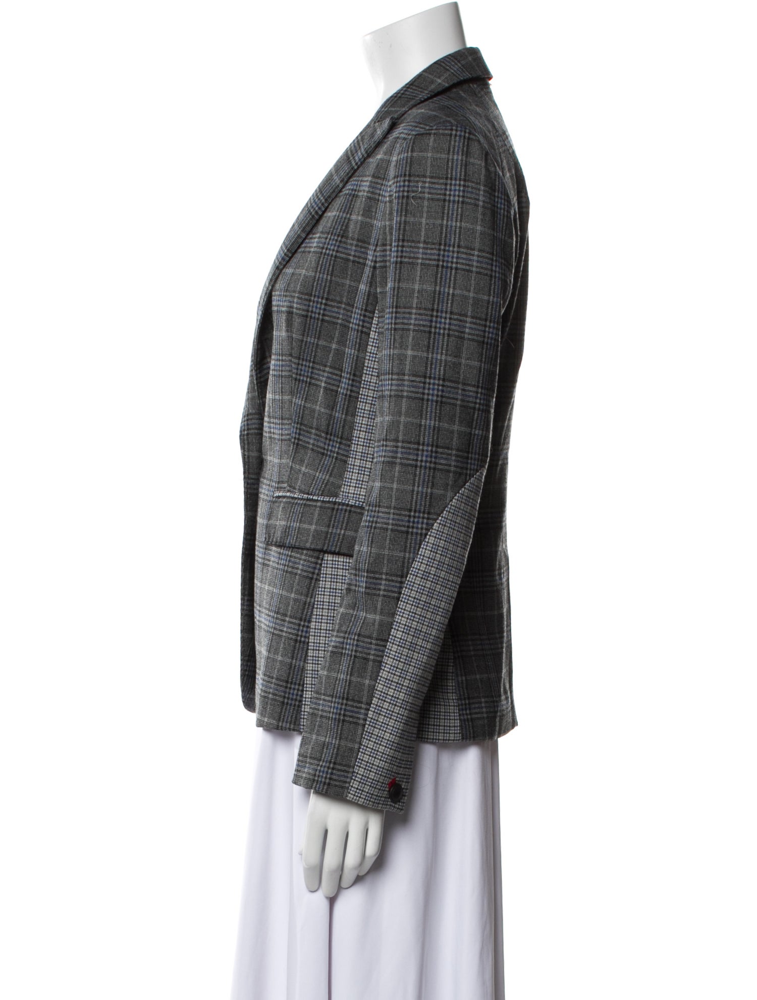 Rag & Bone Wool Plaid Print Blazer