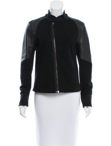 Rag & Bone Leather-Paneled Lightweight Jacket