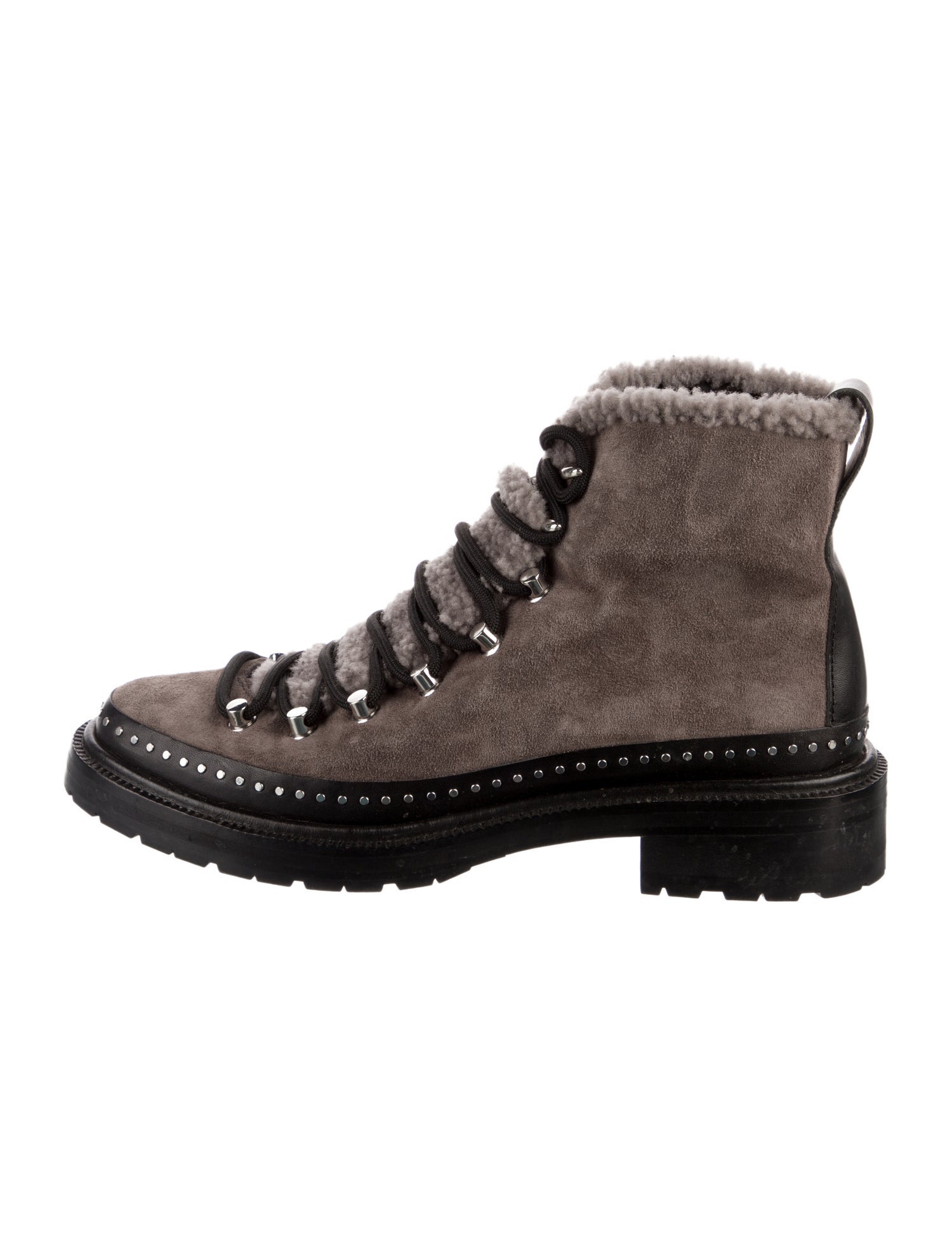 Rag & Bone Suede Studded Accents Combat Boots