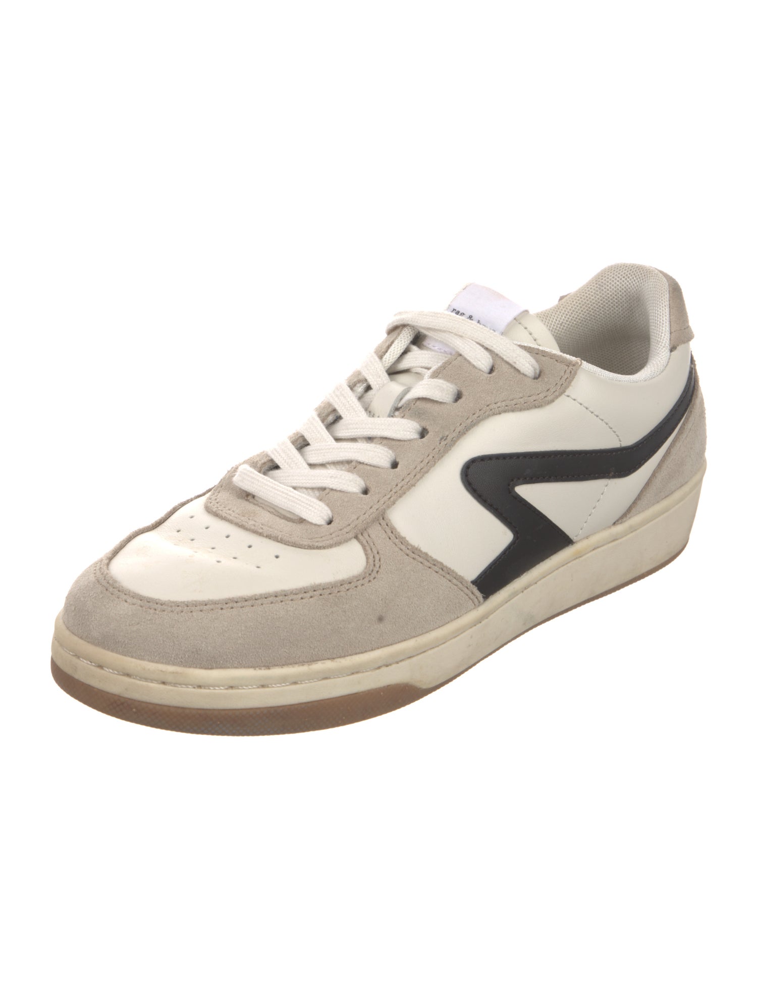 Rag & Bone Leather Colorblock Pattern Sneakers