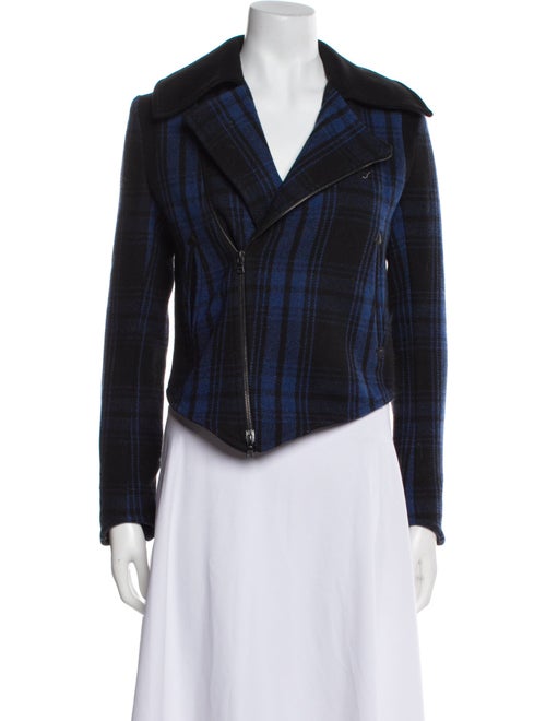 Rag & Bone Wool Plaid Print Blazer