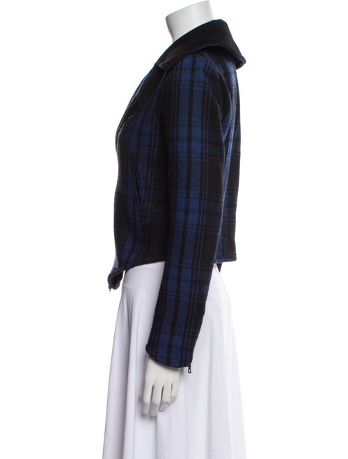Rag & Bone Wool Plaid Print Blazer