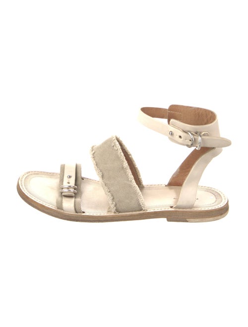 Rag & Bone Leather Raw-Edge Trim Gladiator Sandals