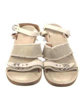 Rag & Bone Leather Raw-Edge Trim Gladiator Sandals