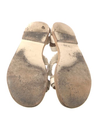 Rag & Bone Leather Raw-Edge Trim Gladiator Sandals