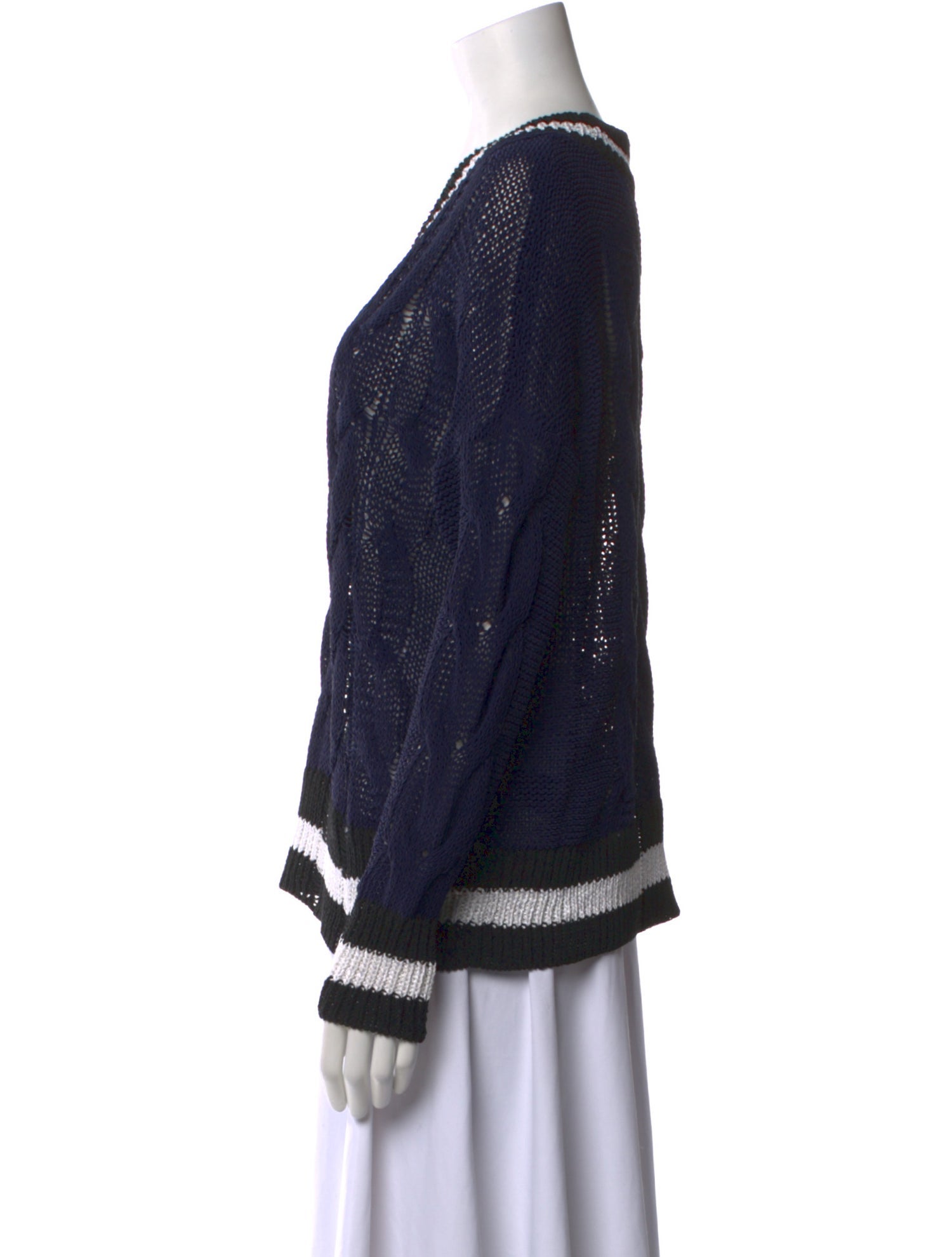 Rag & Bone Striped V-Neck Sweater