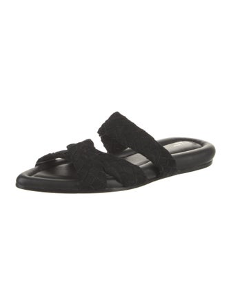 Rag & Bone Suede Braided Accents Slides