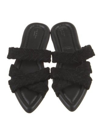 Rag & Bone Suede Braided Accents Slides