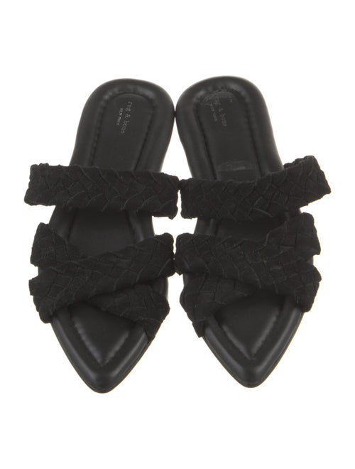 Rag & Bone Suede Braided Accents Slides